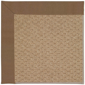 Creative Concepts-Raffia Canvas Cocoa Octagon Rug - 8' x 8'