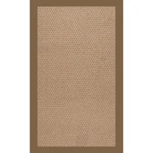 Creative Concepts-Raffia Canvas Cocoa Rectangle Rug - 4\' x 4\'
