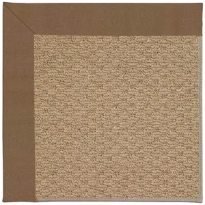 Creative Concepts-Raffia Canvas Cocoa Rectangle Rug - 4\' x 4\'