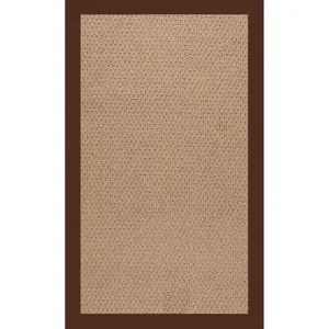 Creative Concepts-Raffia Canvas Bay Brown Rectangle Rug - 7\' x 9\'