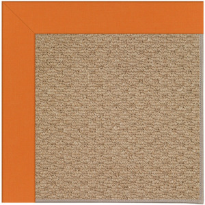 Creative Concepts-Raffia Canvas Tangerine Octagon Rug - 8' x 8'