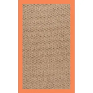 Creative Concepts-Raffia Canvas Tangerine Rectangle Rug - 6\' x 6\'