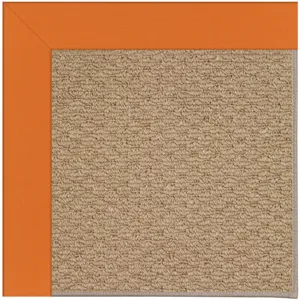 Creative Concepts-Raffia Canvas Tangerine Rectangle Rug - 6\' x 6\'