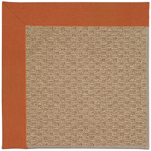 Creative Concepts-Raffia Canvas Rust Octagon Rug