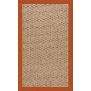 Creative Concepts-Raffia Canvas Rust Rectangle Rug - 6\' x 6\'