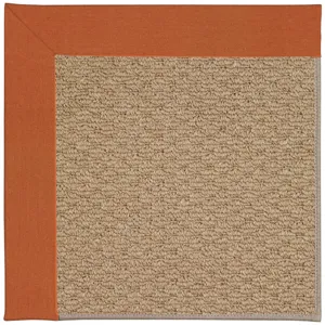 Creative Concepts-Raffia Canvas Rust Rectangle Rug - 6\' x 6\'