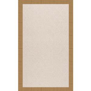Creative Concepts-White Wicker Dupione Bamboo Rectangle Rug