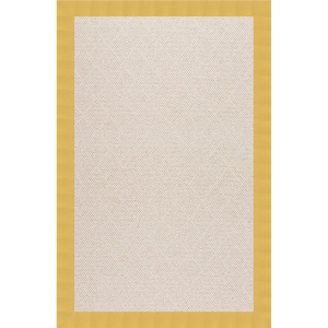 Creative Concepts-White Wicker Canvas Canary Rectangle Rug