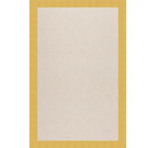 Creative Concepts-White Wicker Canvas Canary Rectangle Rug - 7\'9\" x 7\'9\"