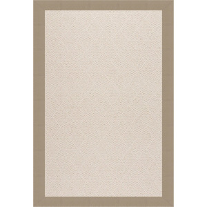 Creative Concepts-White Wicker Canvas Linen Rectangle Rug