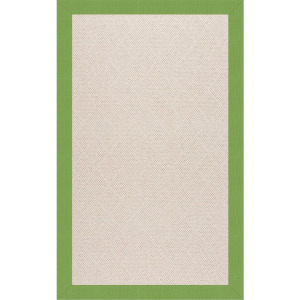 Creative Concepts-White Wicker Canvas Parrot Rectangle Rug - 8' x 10'
