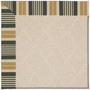 Creative Concepts-White Wicker Long Hill Ebony Octagon Rug