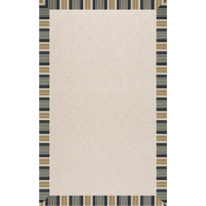 Creative Concepts-White Wicker Long Hill Ebony Rectangle Rug