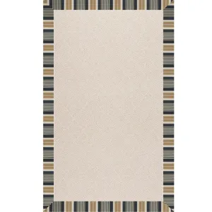 Creative Concepts-White Wicker Long Hill Ebony Rectangle Rug - 12\' x 15\'