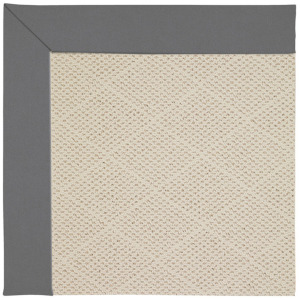 Creative Concepts-White Wicker Canvas Charcoal Octagon Rug