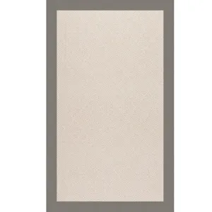 Creative Concepts-White Wicker Canvas Charcoal Rectangle Rug