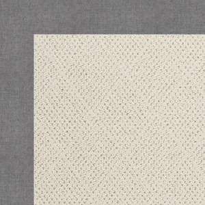 Creative Concepts-White Wicker Canvas Slate Runner Rug - 2\'6\" x 10\'6\"