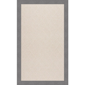 Creative Concepts-White Wicker Canvas Slate Rectangle Rug