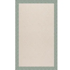Creative Concepts-White Wicker Profile Lake Rectangle Rug - 5\' x 8\'