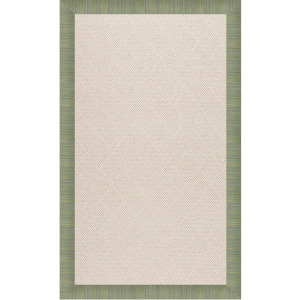 Creative Concepts-White Wicker Abaca Surf Rectangle Rug - 10' x 14'