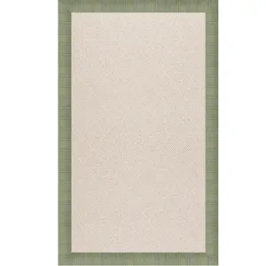 Creative Concepts-White Wicker Abaca Surf Rectangle Rug - 10\' x 14\'