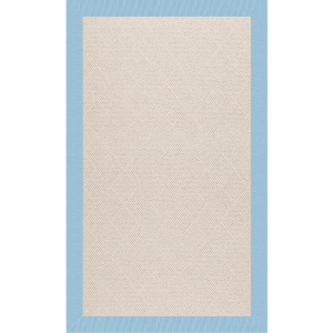 Creative Concepts-White Wicker Canvas Air Blue Rectangle Rug