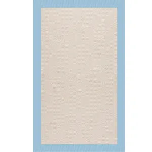 Creative Concepts-White Wicker Canvas Air Blue Rectangle Rug - 2\' x 3\'