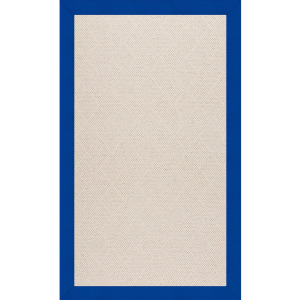 Creative Concepts-White Wicker Canvas Pacific Blue Rectangle Rug