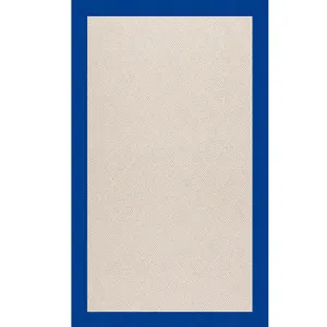 Creative Concepts-White Wicker Canvas Pacific Blue Rectangle Rug - 4\' x 4\'