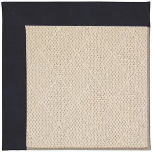 Creative Concepts-White Wicker Canvas Navy Runner Rug - 2\'6\" x 12\'6\"