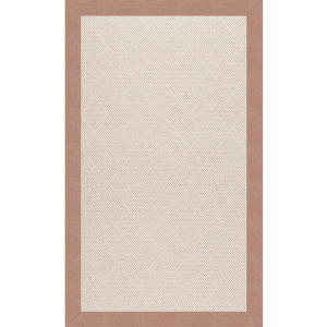 Creative Concepts-White Wicker Cast Petal Rectangle Rug