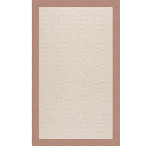 Creative Concepts-White Wicker Cast Petal Rectangle Rug - 5\' x 8\'