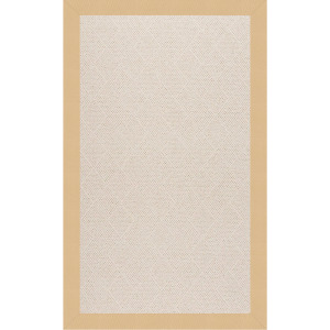 Creative Concepts-White Wicker Canvas Antique Beige Rectangle Rug - 8' x 10'