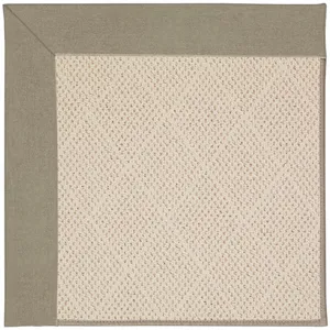 Creative Concepts-White Wicker Canvas Taupe Octagon Rug