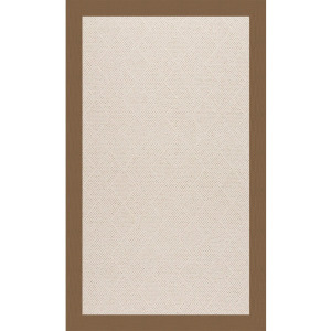 Creative Concepts-White Wicker Canvas Cocoa Rectangle Rug
