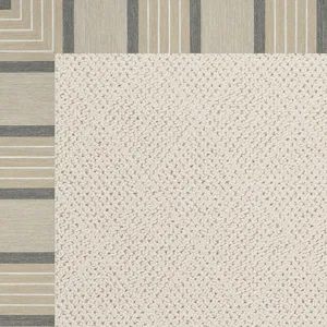 Creative Concepts-White Wicker Cove Pebble Octagon Rug