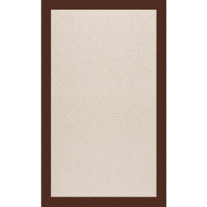 Creative Concepts-White Wicker Canvas Bay Brown Rectangle Rug