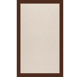 Creative Concepts-White Wicker Canvas Bay Brown Rectangle Rug - 7\'9\" x 7\'9\"