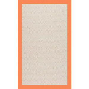 Creative Concepts-White Wicker Canvas Tangerine Rectangle Rug