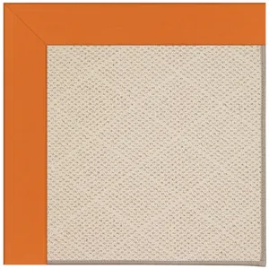 Creative Concepts-White Wicker Canvas Tangerine Rectangle Rug - 4\' x 6\'