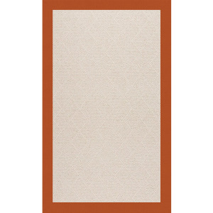 Creative Concepts-White Wicker Canvas Rust Rectangle Rug