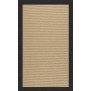 Creative Concepts-Sisal Canvas Black Rectangle Rug