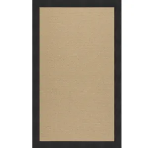 Creative Concepts-Sisal Canvas Black Rectangle Rug - 2\' x 3\'