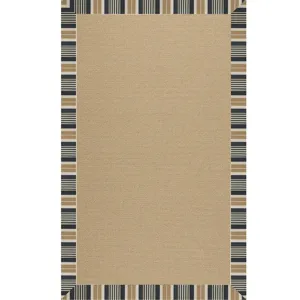 Creative Concepts-Sisal Long Hill Ebony Rectangle Rug - 7\' x 9\'