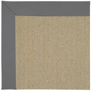 Creative Concepts-Sisal Canvas Charcoal Runner Rug - 2\'6\" x 12\'6\"