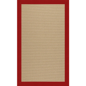 Creative Concepts-Sisal Canvas Jockey Red Rectangle Rug