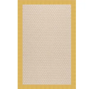 Creative Concepts-Beach Sisal Canvas Canary Rectangle Rug - 10\' x 14\'