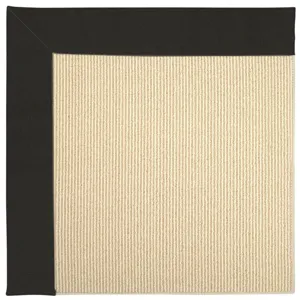 Creative Concepts-Beach Sisal Canvas Black Octagon Rug