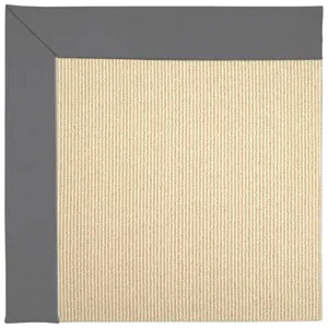 Creative Concepts-Beach Sisal Canvas Charcoal Runner Rug - 2\'6\" x 12\'6\"
