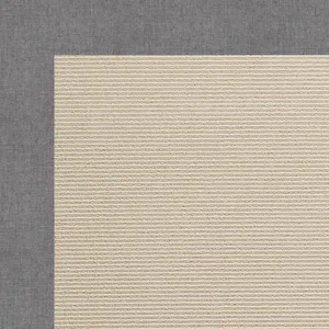 Creative Concepts-Beach Sisal Canvas Slate Octagon Rug